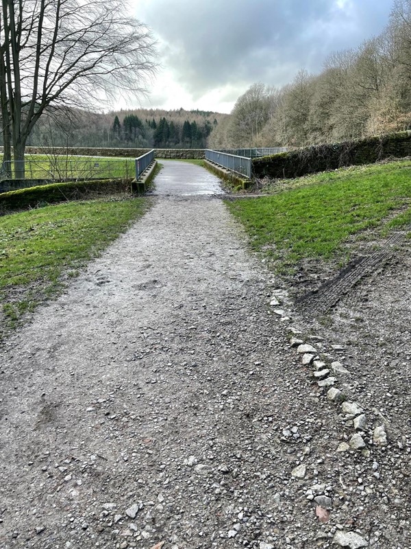 Well compacted stone path