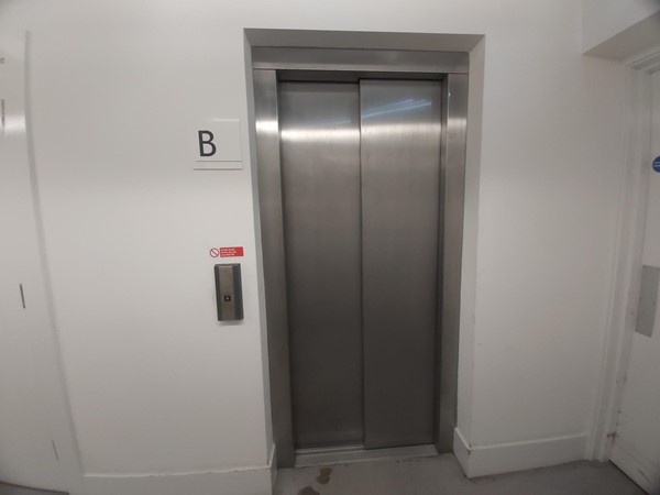 Image of a lift with the doors closed