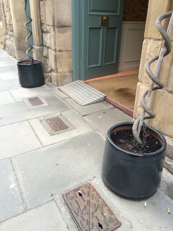 The main entrance to the hotel