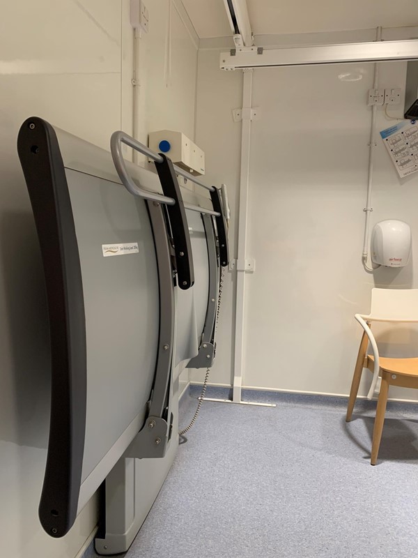 View of bed in Changing Places toilet