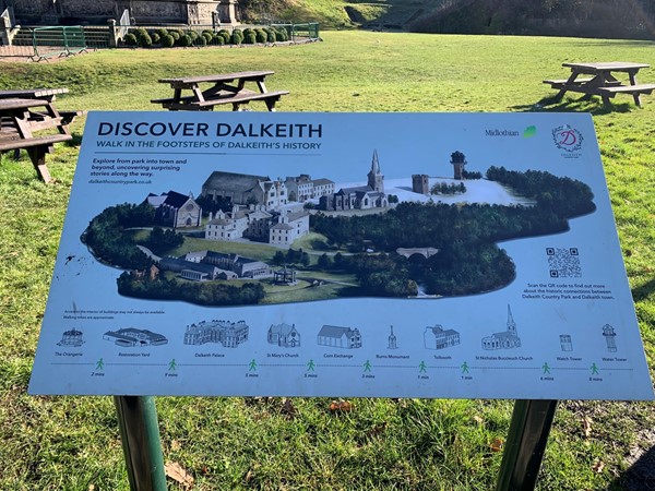 Dalkeith Country Park information board