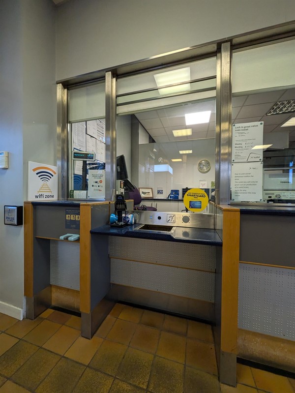 Image of adjustable counter at the ticket office