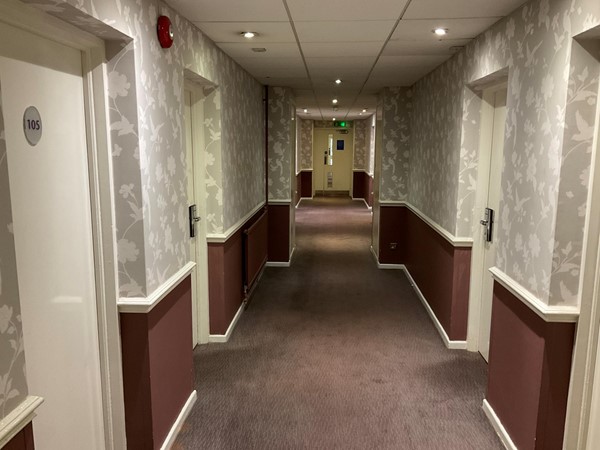 Tired looking corridor