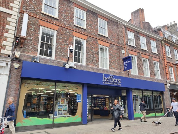 The front of the bookshop, in Trinity Street