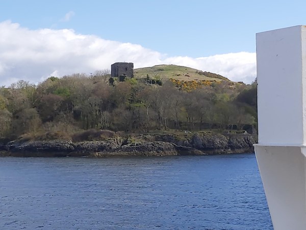 Image of a view of a small island from a boat