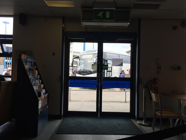 Front door of Inverness Bus station