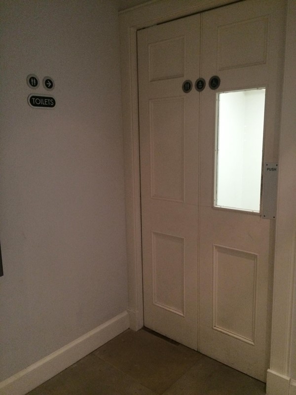 Door to the toilets.