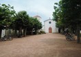 Shady main square and church