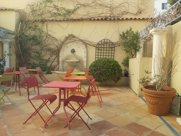 Courtyard with fountain