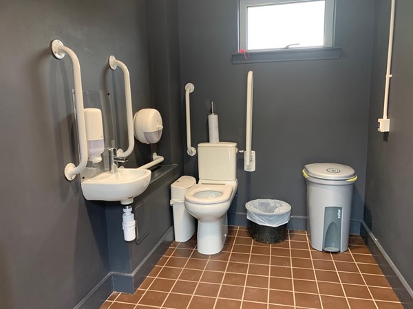 One of the accessible toilets at Saughton Park and Garden