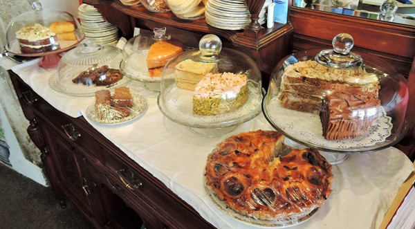 Homemade cake selection