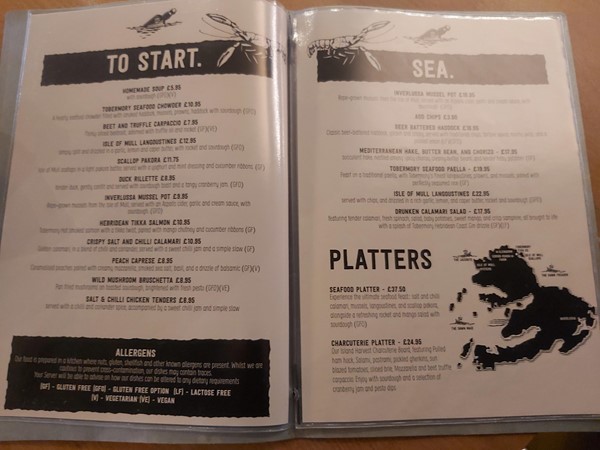 Image of the menu.