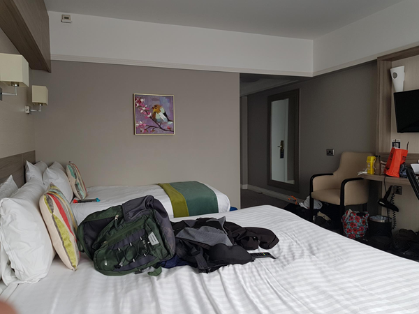 Three-person family room with accessible bathroom at the Gleneagle Hotel in Killarney