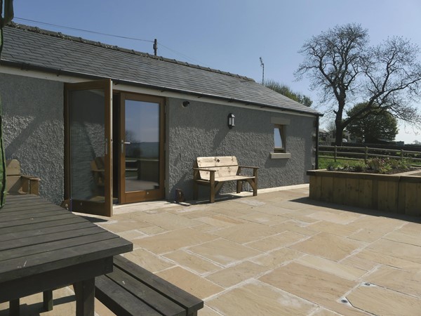 Patio at rear of cottage