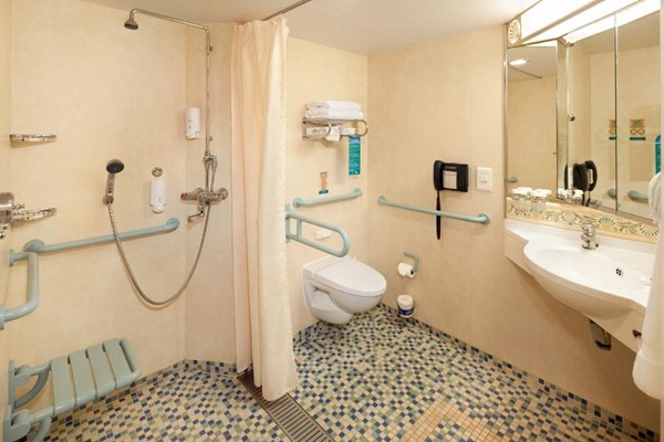 Wet room in accessible cabin