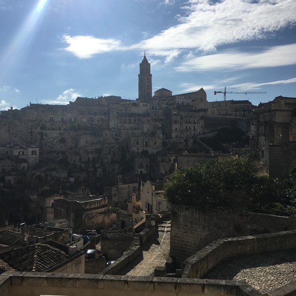 View of Matera from Casa Cava