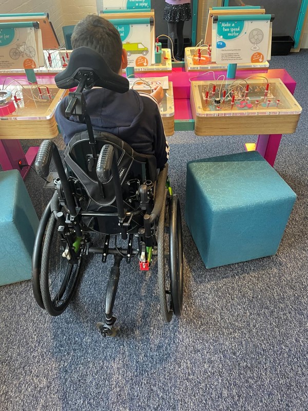 Visiting wheelchair user