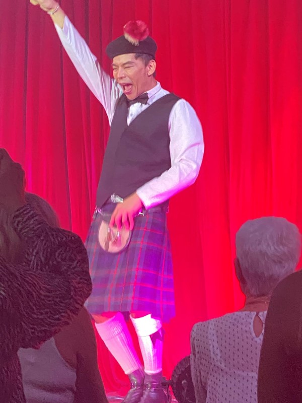 One of the Lady Boys doing an 'encore' in a kilt