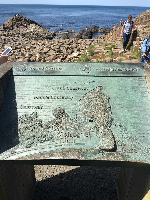 Information board at the causeway.