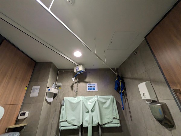 Image of Adjustable change bed in Changing Places toilet