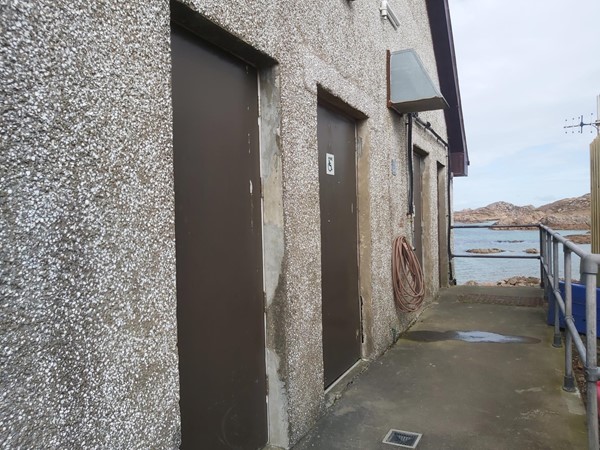 Image of the two accessible toilet doors.