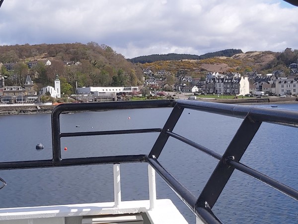 Image of a  view of a town from a boat