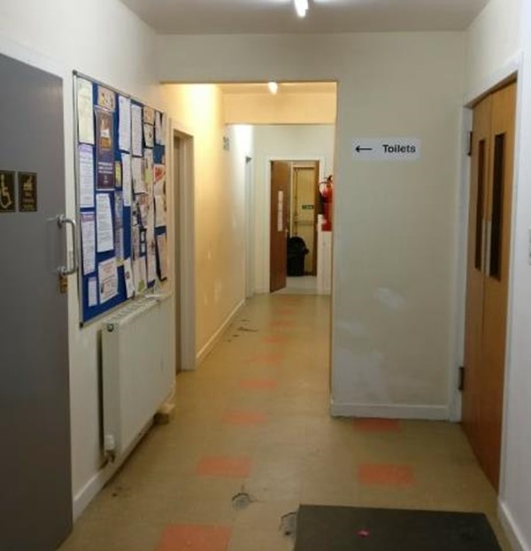 Corridor to Accessible toilet