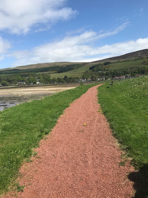 Gravel footpath beside the beach