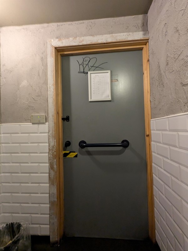 Image of door to the accessible toilet