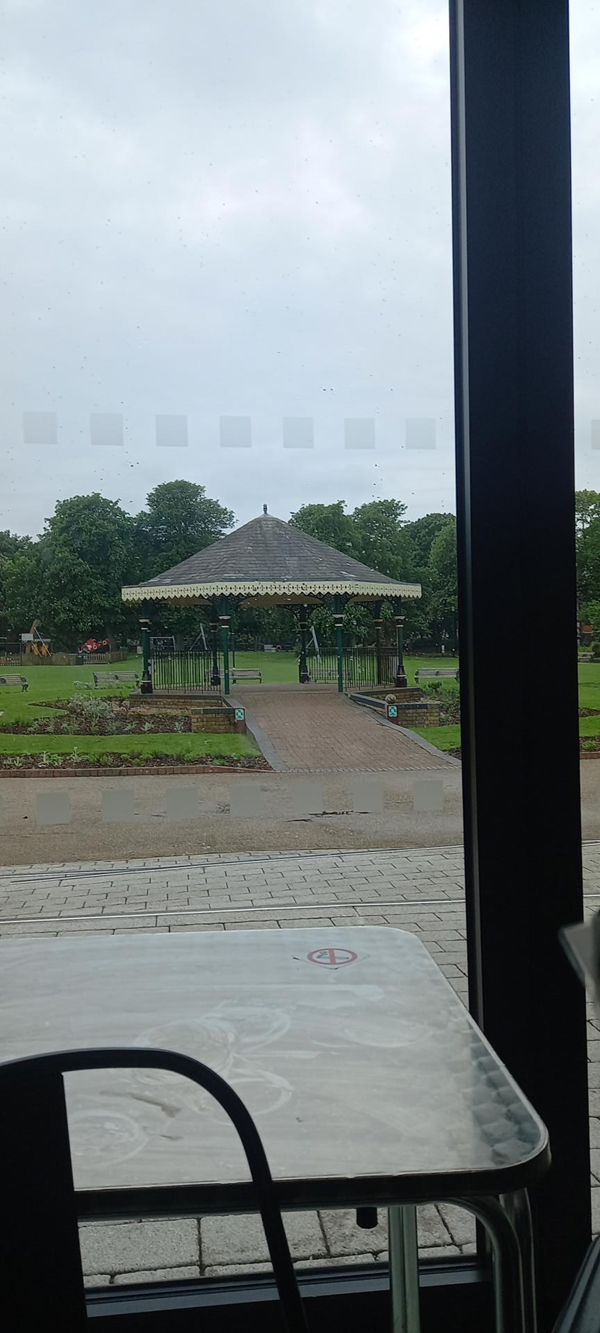 View of Park bandstand from the café.