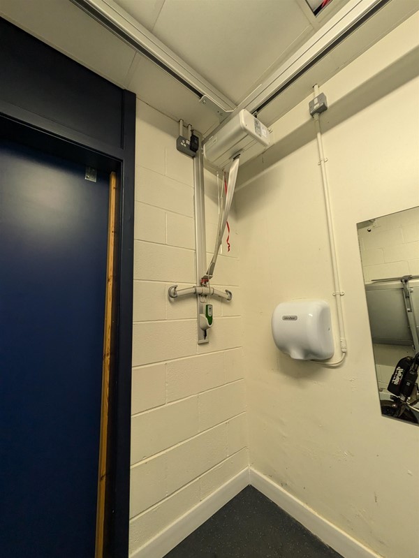 Image of Ceiling Track hoist in the Changing Places toilet