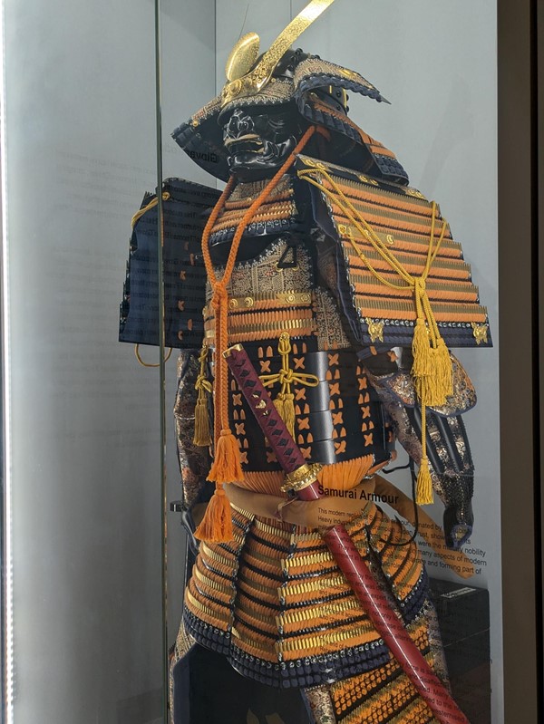 Image of blue and orange samurai armour