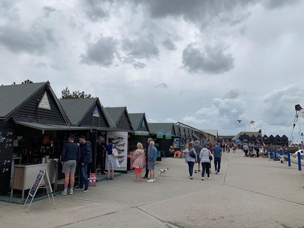 Time for shopping at Whitstable Harbour