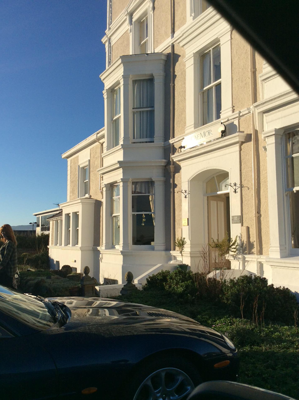 The side door of the hotel which is stepped access. The main door facing the seafront is almost level.