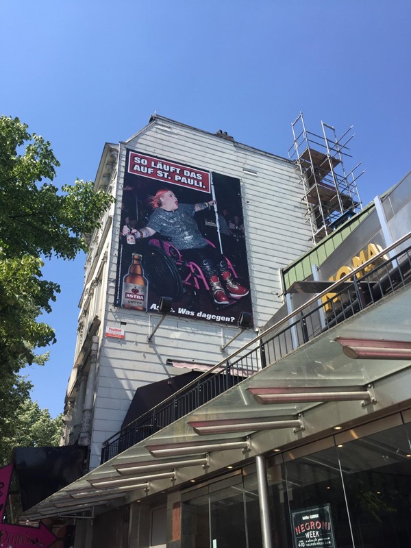 Pole dancing on the Reeperbahn