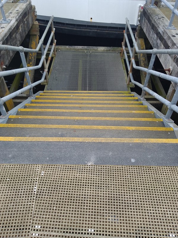 Image of stairs on a boat