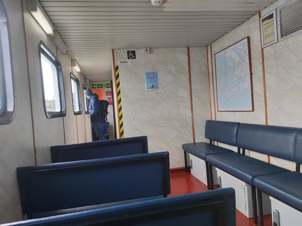 Another image of the seating area in the Ferry.