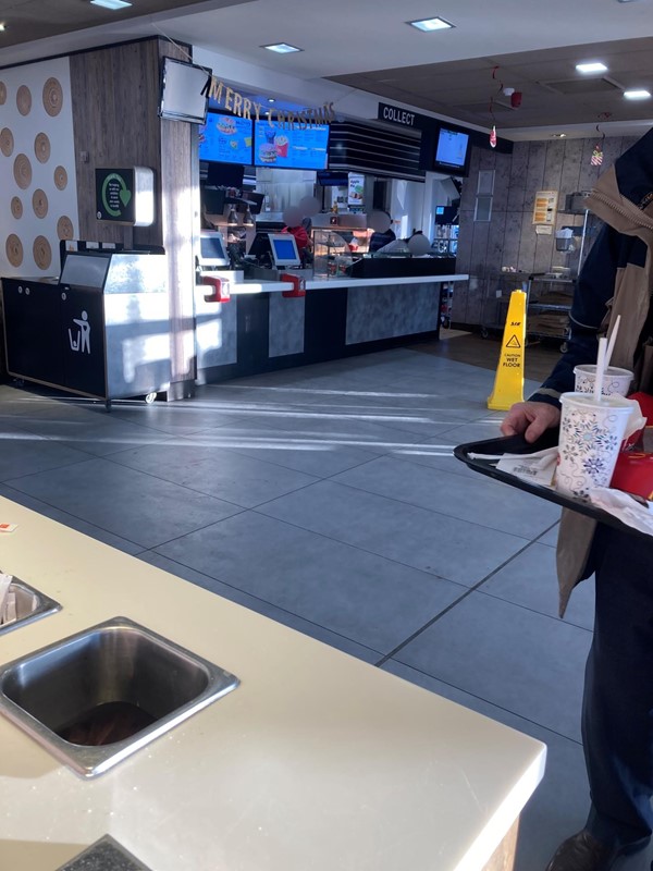 Picture of the inside of McDonald's, York