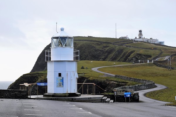 Looking up to Sumburgh head from general car park.