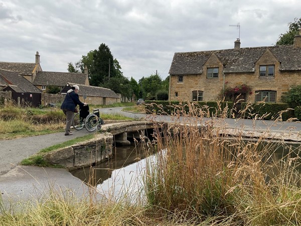 River and village houses