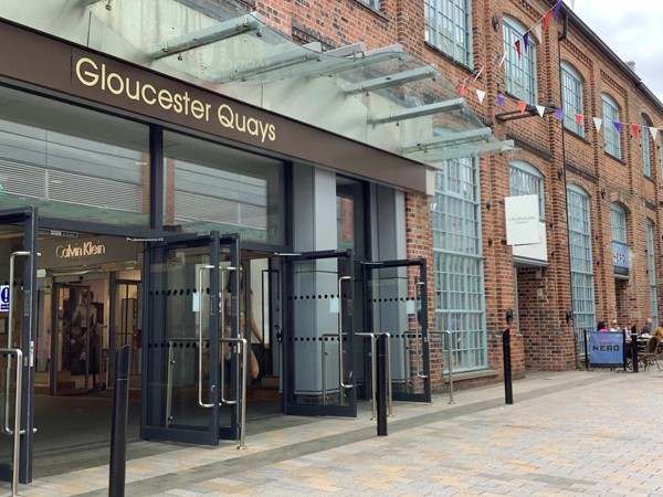 Picture of the entrance to Gloucester Quays