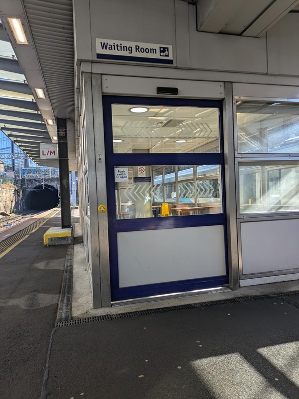 Image of the door to the waiting area