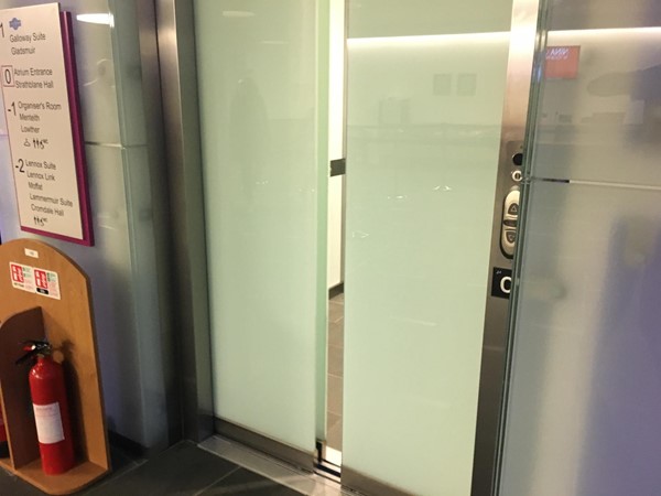 Spacious lift.