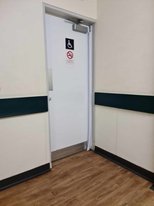 Accessible toilet door