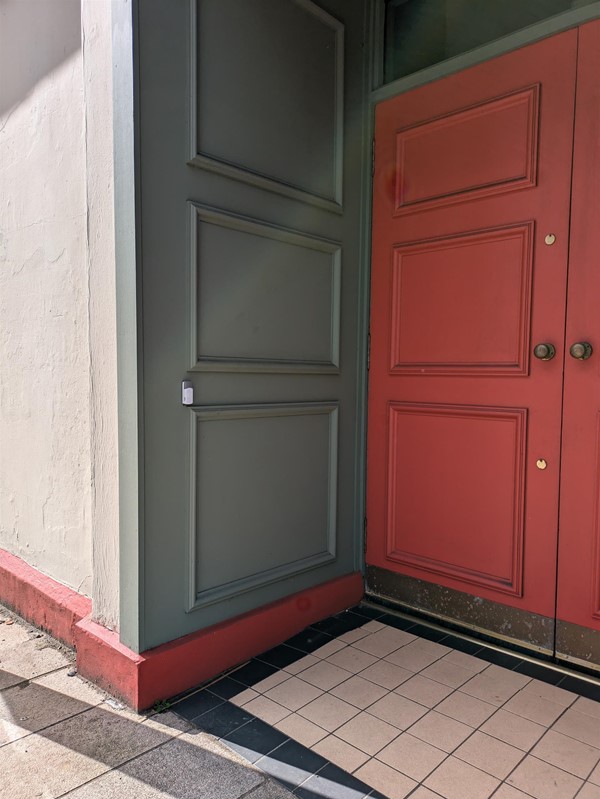 Image of the accessible entrance and doorbell