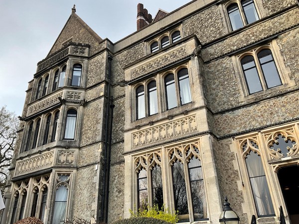 Image of the outside of Nutfield Priory Hotel.