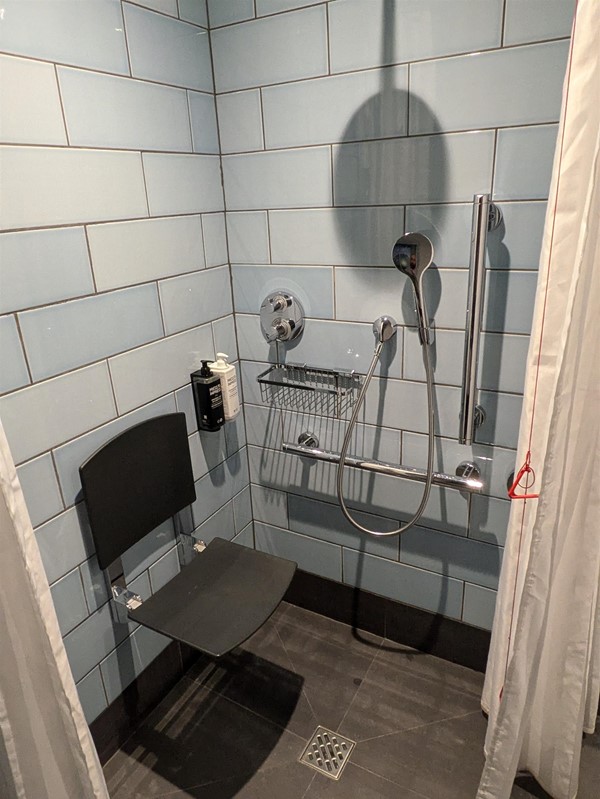 Image of shower in accessible toilet