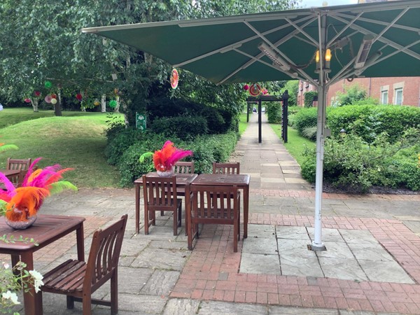 Outdoor dining area