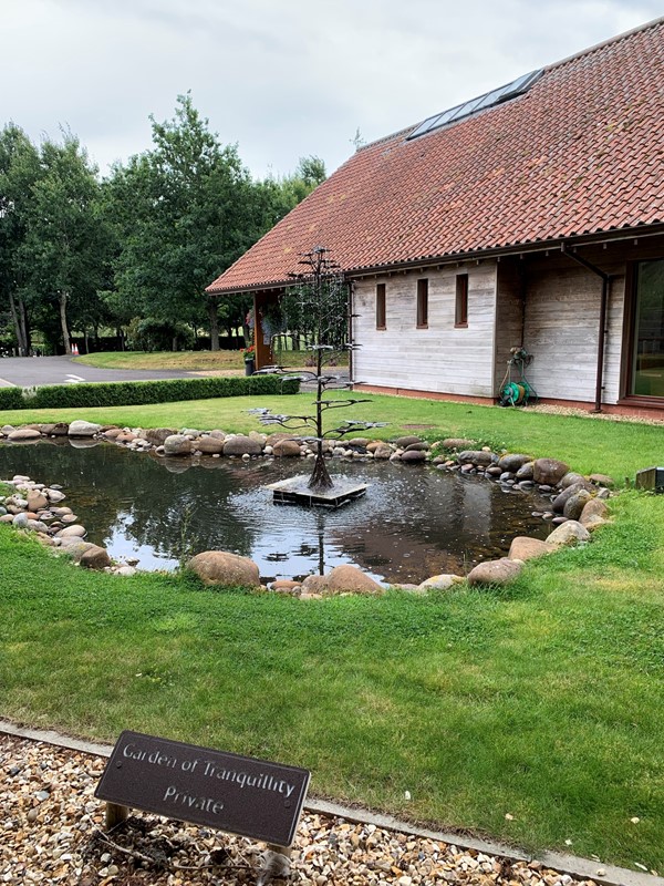 Picture of a pond at Roucan Loch Crematorium