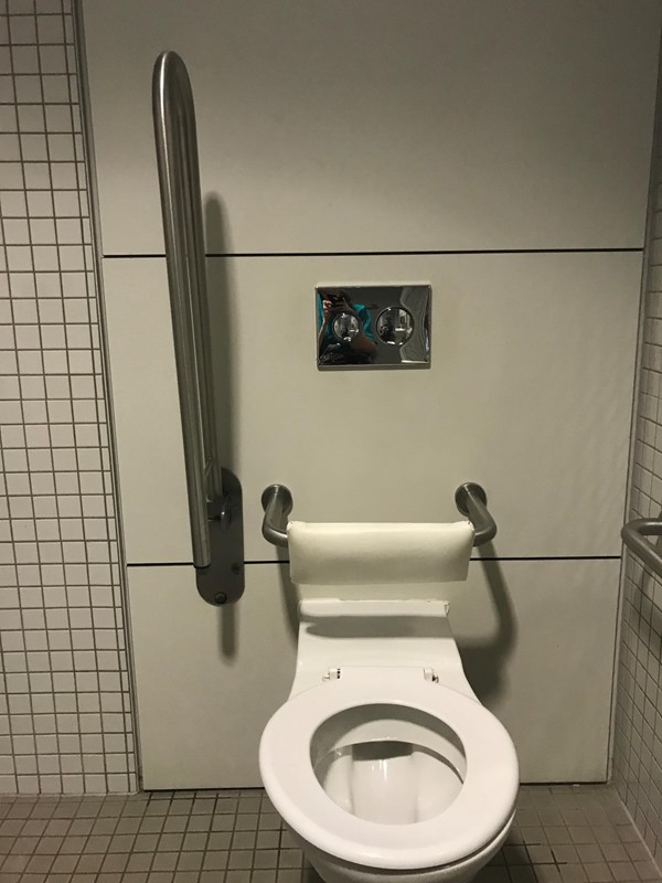 Accessible toilet in the riverside museum